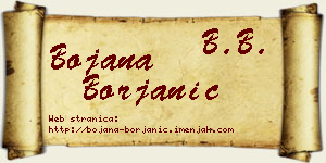 Bojana Borjanić vizit kartica